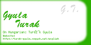 gyula turak business card